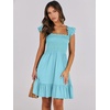 image:imageANRABESS Womens Casual Summer Dress Boho Smocked Beach Cute Teen SundressSky Blue