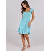 image:imageANRABESS Womens Casual Summer Dress Boho Smocked Beach Cute Teen SundressSky Blue