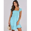 image:imageANRABESS Womens Casual Summer Dress Boho Smocked Beach Cute Teen SundressSky Blue