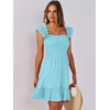 image:imageANRABESS Womens Casual Summer Dress Boho Smocked Beach Cute Teen SundressSky Blue