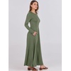 image:imageANRABESS Womens Fall Long Sleeve Casual Maxi DressArmy Green