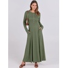 image:imageANRABESS Womens Fall Long Sleeve Casual Maxi DressArmy Green