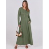 image:imageANRABESS Womens Fall Long Sleeve Casual Maxi DressArmy Green