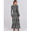 image:imageANRABESS Womens Fall Long Sleeve Casual Maxi DressBlack Floral