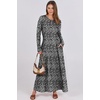 image:imageANRABESS Womens Fall Long Sleeve Casual Maxi DressBlack Floral