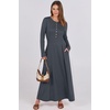 image:imageANRABESS Womens Fall Long Sleeve Casual Maxi DressDark Gray