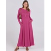 image:imageANRABESS Womens Fall Long Sleeve Casual Maxi DressHot Pink