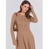 image:imageANRABESS Womens Fall Long Sleeve Casual Maxi DressKhaki