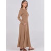 image:imageANRABESS Womens Fall Long Sleeve Casual Maxi DressKhaki