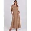 image:imageANRABESS Womens Fall Long Sleeve Casual Maxi DressKhaki