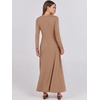 image:imageANRABESS Womens Fall Long Sleeve Casual Maxi DressKhaki