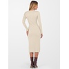image:imageANRABESS Womens Fall Long Sleeve Ribbed Knit Bodycon Midi Sweater DressBeige