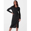 image:imageANRABESS Womens Fall Long Sleeve Ribbed Knit Bodycon Midi Sweater DressBlack