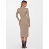 image:imageANRABESS Womens Fall Long Sleeve Ribbed Knit Bodycon Midi Sweater DressTan