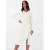 image:imageANRABESS Womens Fall Long Sleeve Ribbed Knit Bodycon Midi Sweater DressWhite
