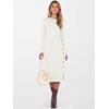 image:imageANRABESS Womens Fall Long Sleeve Ribbed Knit Bodycon Midi Sweater DressWhite