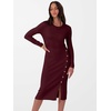 image:imageANRABESS Womens Fall Long Sleeve Ribbed Knit Bodycon Midi Sweater DressWine Red