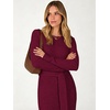 image:imageANRABESS Womens Fall Long Sleeve Ribbed Knit Midi DressesBurgundy