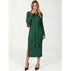 image:imageANRABESS Womens Fall Long Sleeve Ribbed Knit Midi DressesDeep Green