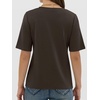 image:imageANRABESS Womens Half Sleeve TShirts Wrinkle Free TopsDark Brown