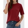 image:imageANRABESS Womens Half Sleeve TShirts Wrinkle Free TopsDark Red