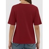 image:imageANRABESS Womens Half Sleeve TShirts Wrinkle Free TopsDark Red