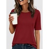 image:imageANRABESS Womens Half Sleeve TShirts Wrinkle Free TopsDark Red