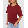 image:imageANRABESS Womens Half Sleeve TShirts Wrinkle Free TopsDark Red
