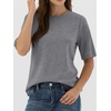 image:imageANRABESS Womens Half Sleeve TShirts Wrinkle Free TopsGrey
