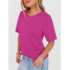 image:imageANRABESS Womens Half Sleeve TShirts Wrinkle Free TopsHot Pink