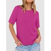 image:imageANRABESS Womens Half Sleeve TShirts Wrinkle Free TopsHot Pink