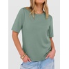 image:imageANRABESS Womens Half Sleeve TShirts Wrinkle Free TopsLight Green