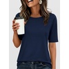 image:imageANRABESS Womens Half Sleeve TShirts Wrinkle Free TopsNavy Blue