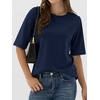 image:imageANRABESS Womens Half Sleeve TShirts Wrinkle Free TopsNavy Blue