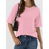 image:imageANRABESS Womens Half Sleeve TShirts Wrinkle Free TopsPink