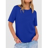 image:imageANRABESS Womens Half Sleeve TShirts Wrinkle Free TopsRoyal Blue