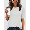 image:imageANRABESS Womens Half Sleeve TShirts Wrinkle Free TopsWhite