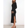 image:imageANRABESS Womens Long Sleeve Bodycon Midi Sweater Dress Fall OutfitsBlack