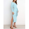 image:imageANRABESS Womens Long Sleeve Bodycon Midi Sweater Dress Fall OutfitsBlue