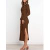 image:imageANRABESS Womens Long Sleeve Bodycon Midi Sweater Dress Fall OutfitsBrown