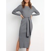 image:imageANRABESS Womens Long Sleeve Bodycon Midi Sweater Dress Fall OutfitsDark Grey