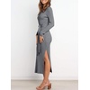 image:imageANRABESS Womens Long Sleeve Bodycon Midi Sweater Dress Fall OutfitsDark Grey