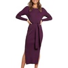 image:imageANRABESS Womens Long Sleeve Bodycon Midi Sweater Dress Fall OutfitsDark Purple