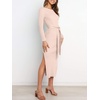 image:imageANRABESS Womens Long Sleeve Bodycon Midi Sweater Dress Fall OutfitsPink