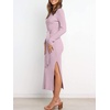 image:imageANRABESS Womens Long Sleeve Bodycon Midi Sweater Dress Fall OutfitsPurple