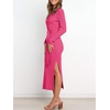 image:imageANRABESS Womens Long Sleeve Bodycon Midi Sweater Dress Fall OutfitsRose