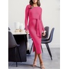 image:imageANRABESS Womens Long Sleeve Bodycon Midi Sweater Dress Fall OutfitsRose
