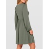 image:imageANRABESS Womens Long Sleeve Dresses Fall Smocked High Waist Babydoll DressArmy Green