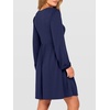 image:imageANRABESS Womens Long Sleeve Dresses Fall Smocked High Waist Babydoll DressBlack Blue
