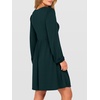 image:imageANRABESS Womens Long Sleeve Dresses Fall Smocked High Waist Babydoll DressDeep Green